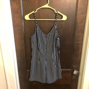 Sweet Wanderer Blue & White Romper